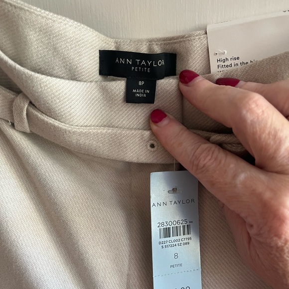 Ann Taylor Belted Marina Pant NWT - Picture 4 of 5